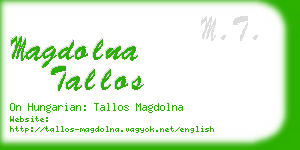 magdolna tallos business card